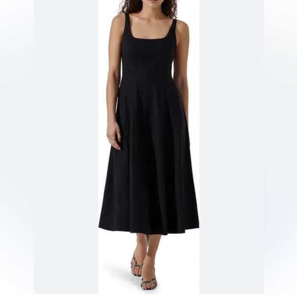 Astr Dresses & Skirts - ASTR the label black linen blend fit and flare midi dress size small